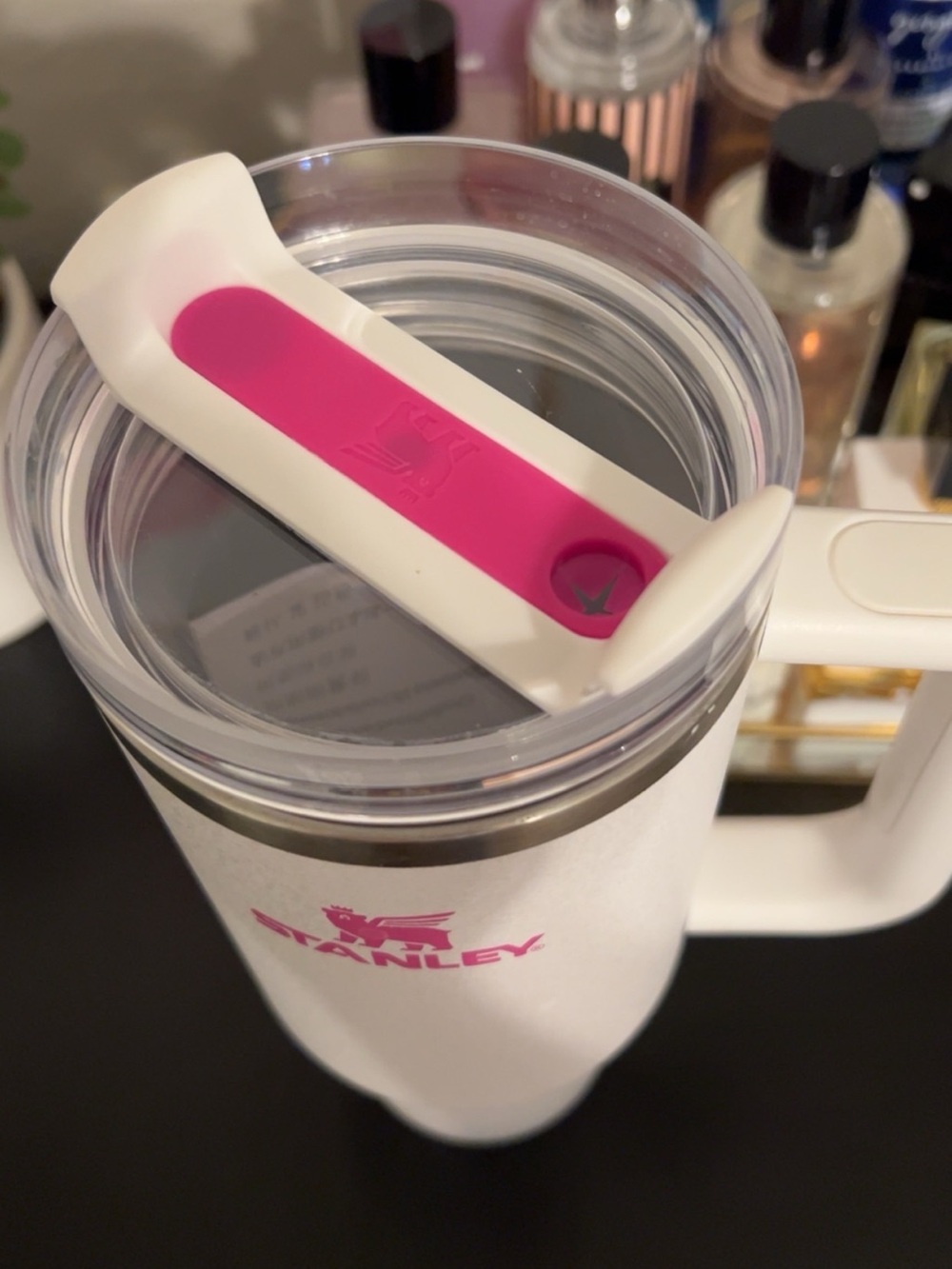 New Stanley 40 oz, “Crystal Crush” Stanley with Pink Logo - Picture 2 of 4